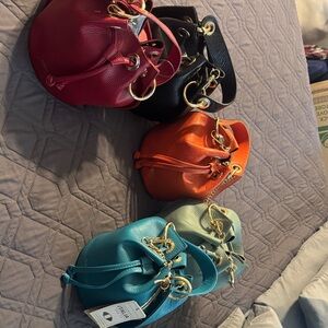 Elegant Leather Bucket Bag Collection